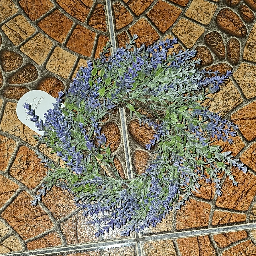 3 Threshold Lavender Faux Wreath with Green Accents